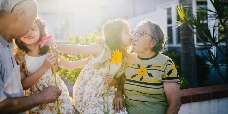 Family in sunshine